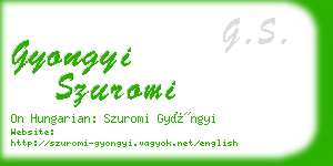 gyongyi szuromi business card